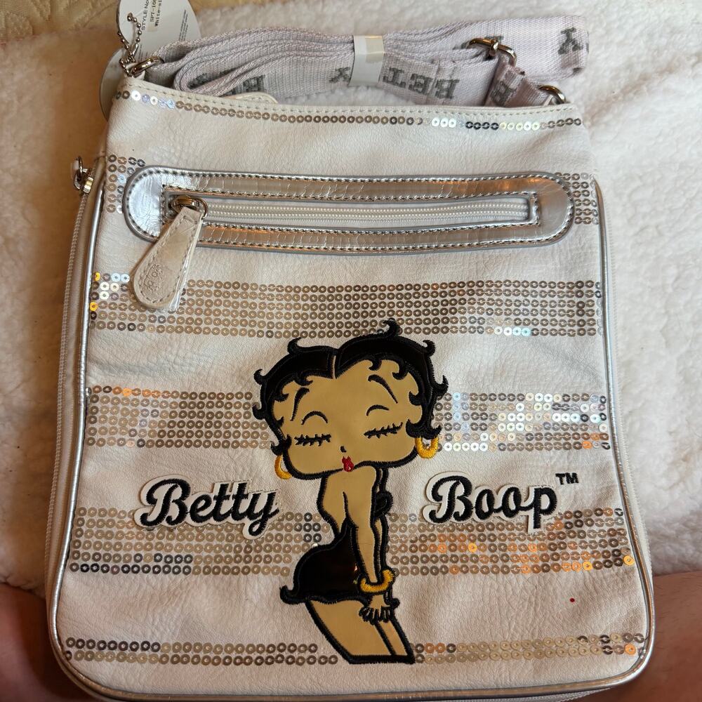 Betty boop silver sequin bag